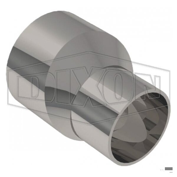 Dixon BioPharm High Purity Eccentric Reducer, 3/4 x 1/2 in Nominal, Weld End Style, 316L Stainless Steel 2211EBB075050F1 - main